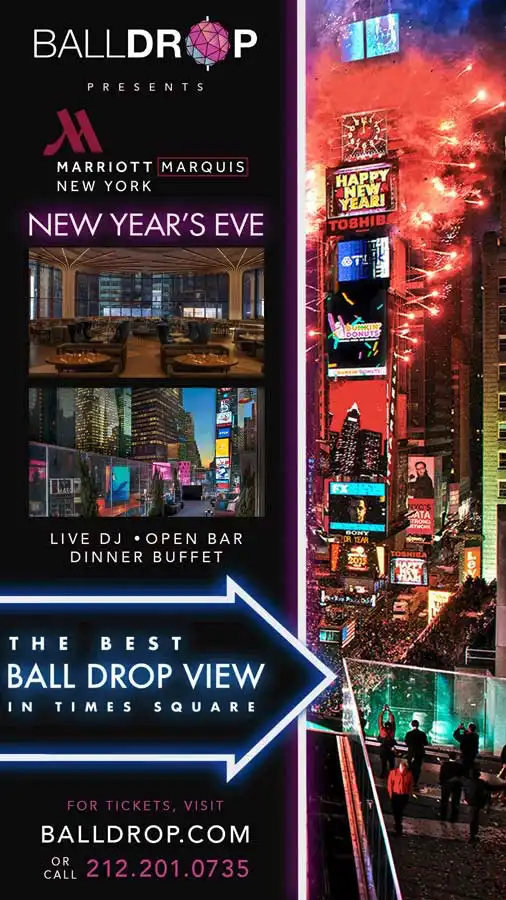 Marriott Marquis Times Square New Years Eve 2023