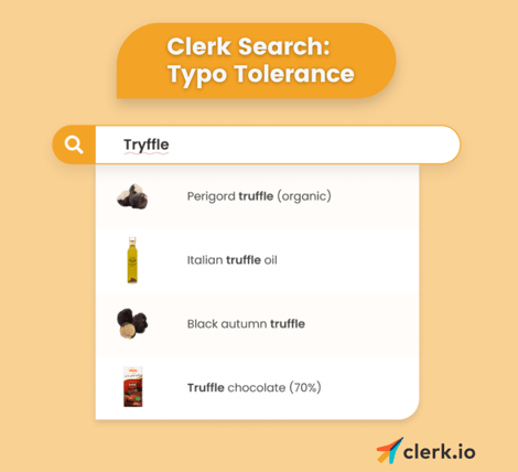 Clerk search typo tolerance