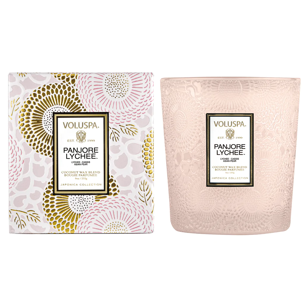 Voluspa Panjore Lychee Classic Candle at Renata's Organic Skincare