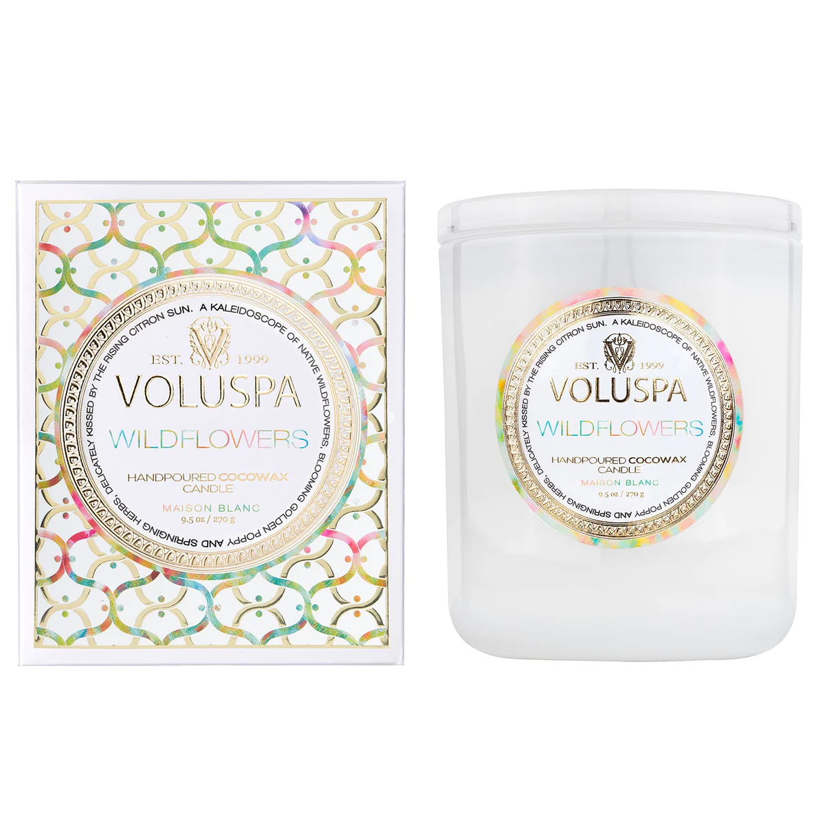 Voluspa Wildflowers Classic Candles at Renata's Organic Skincare
