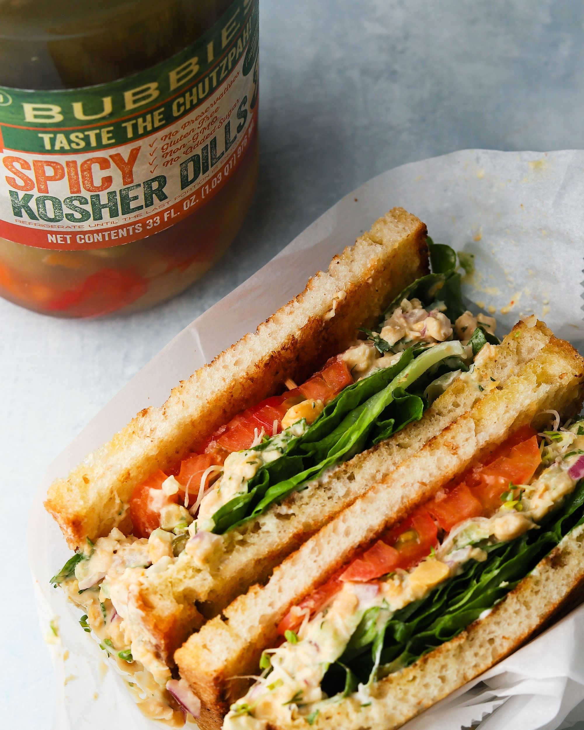 Chickpea "Tuna" with Lemon Tahini Sauce Bubbies