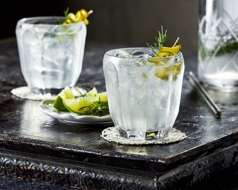 Dill Gin and Tonic Bubbies