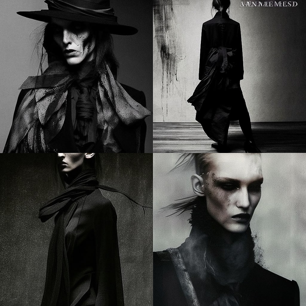 Ann Demeulemeester Midjourney style Andrei Kovalev's Midlibrary 2.0