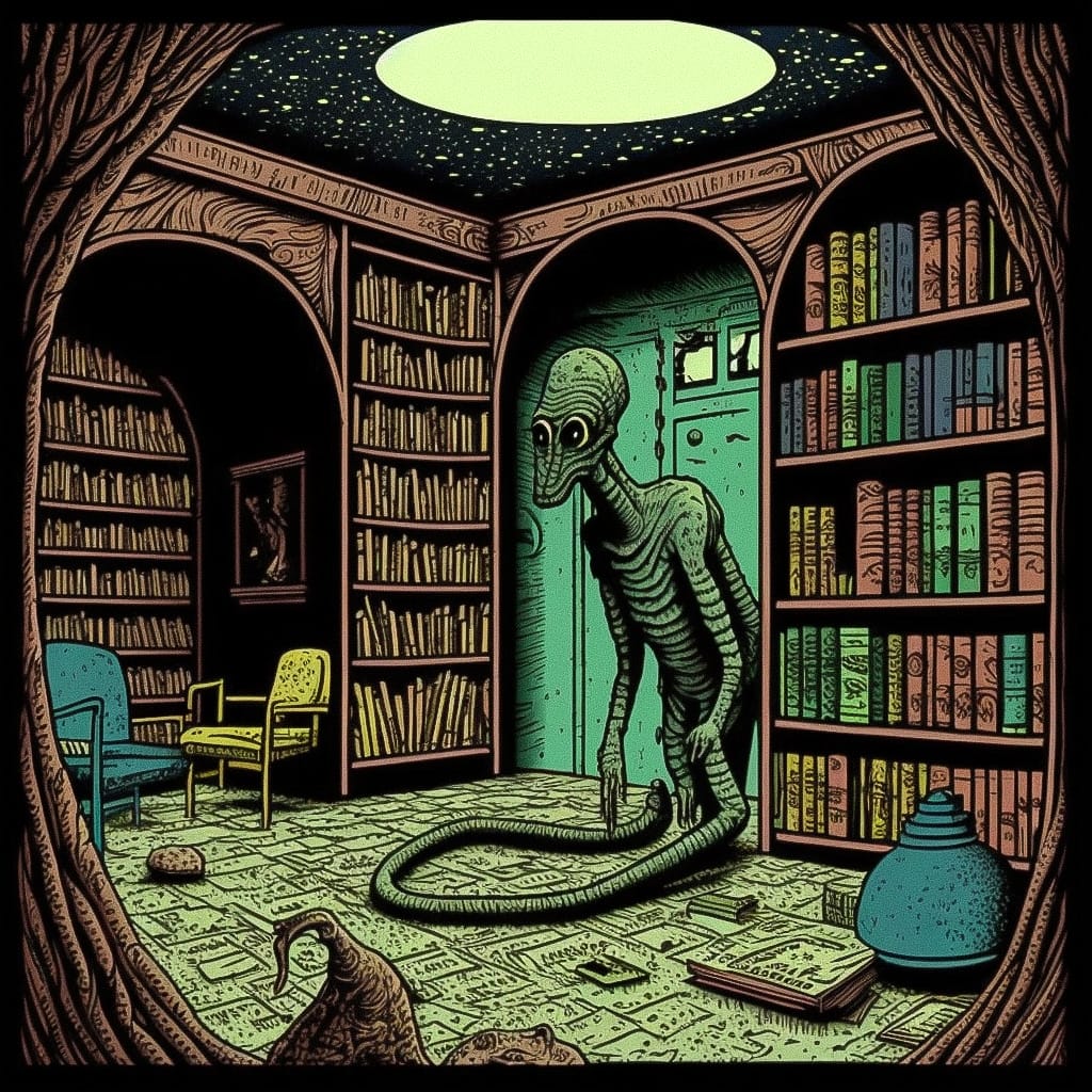 Basil Wolverton Midjourney style Andrei Kovalev's Midlibrary 2.0