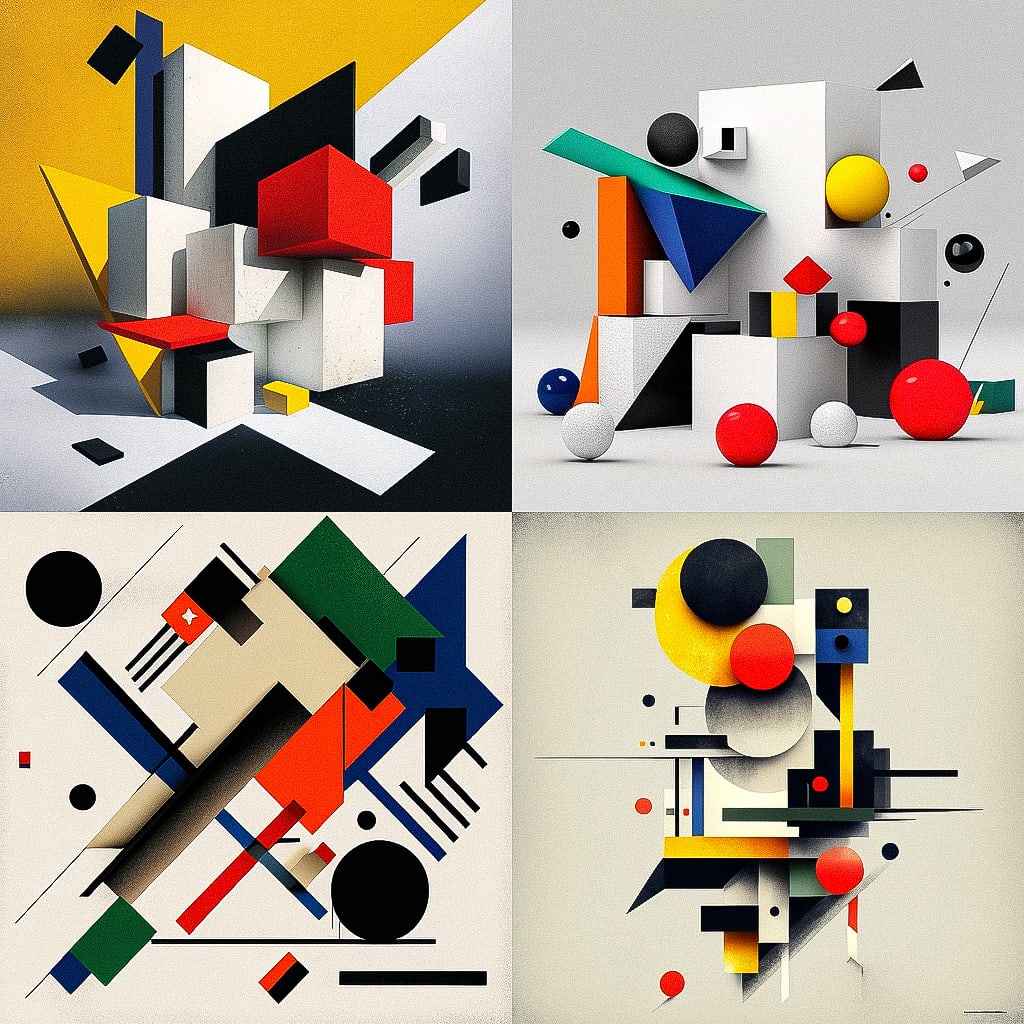 Super Matsim Suprematism Midjourney style | Andrei Kovalev's Midlibrary 2.0