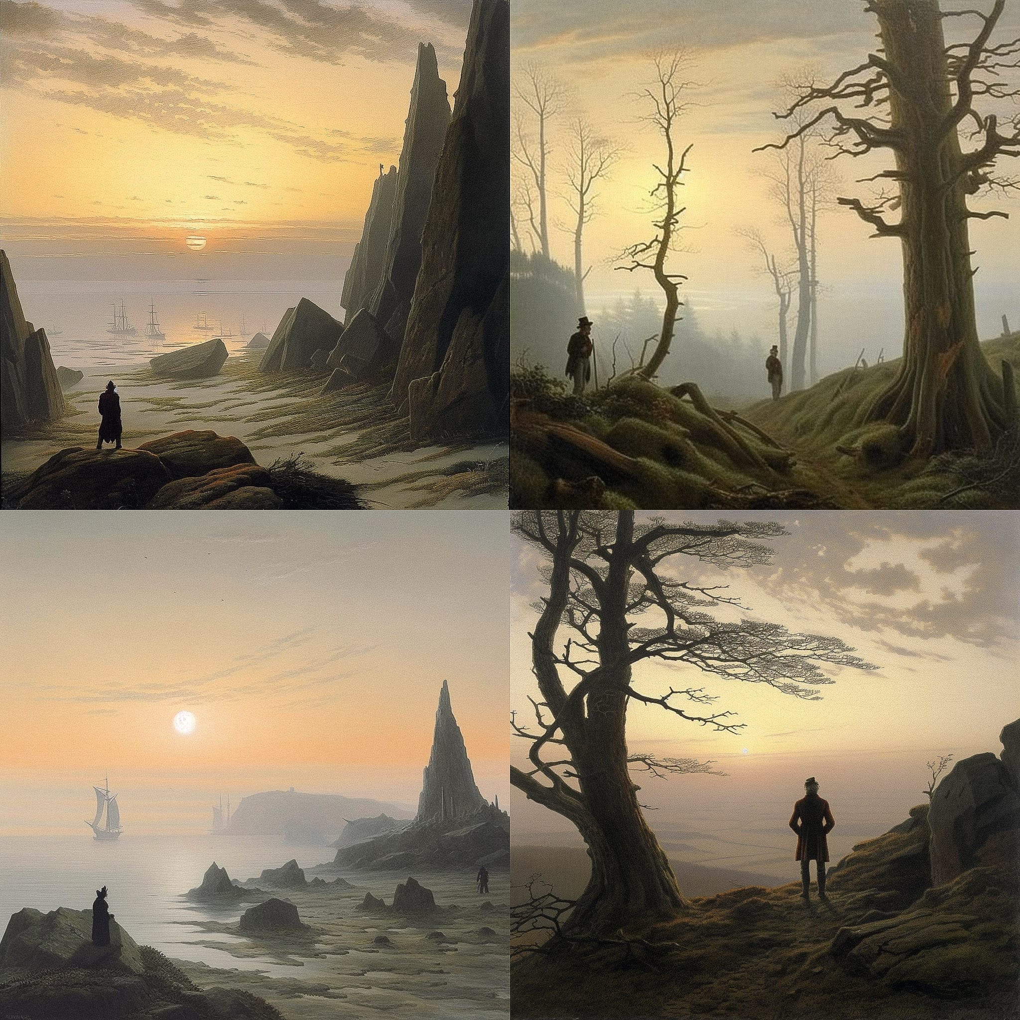 MuseARTa Calzini Unisex Con Opera D'Arte Caspar David Friedrich – Cotone Morbido, Taglia 36-40, Regalo Originale