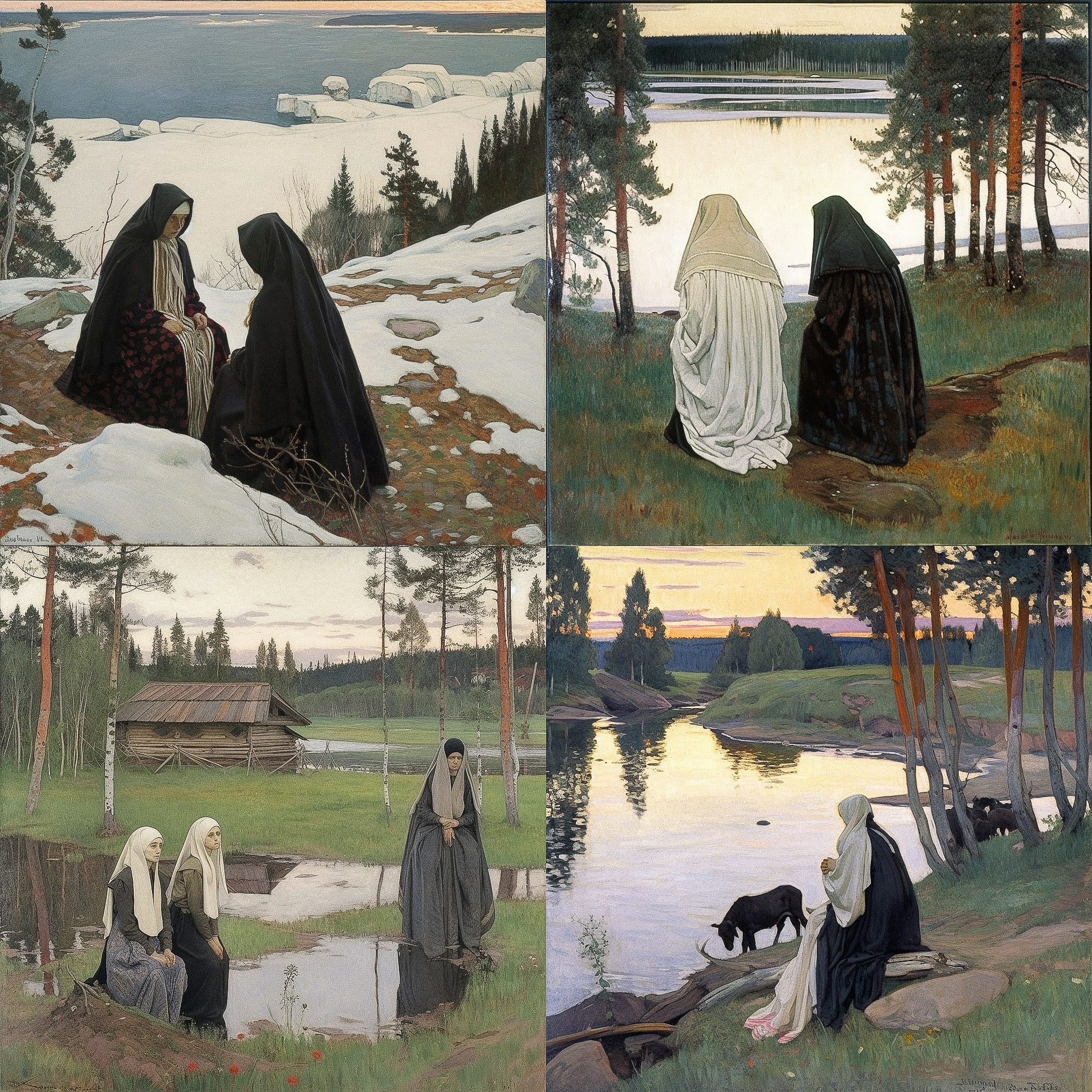 Mikhail Nesterov Midjourney style | Andrei Kovalev's Midlibrary 2.0