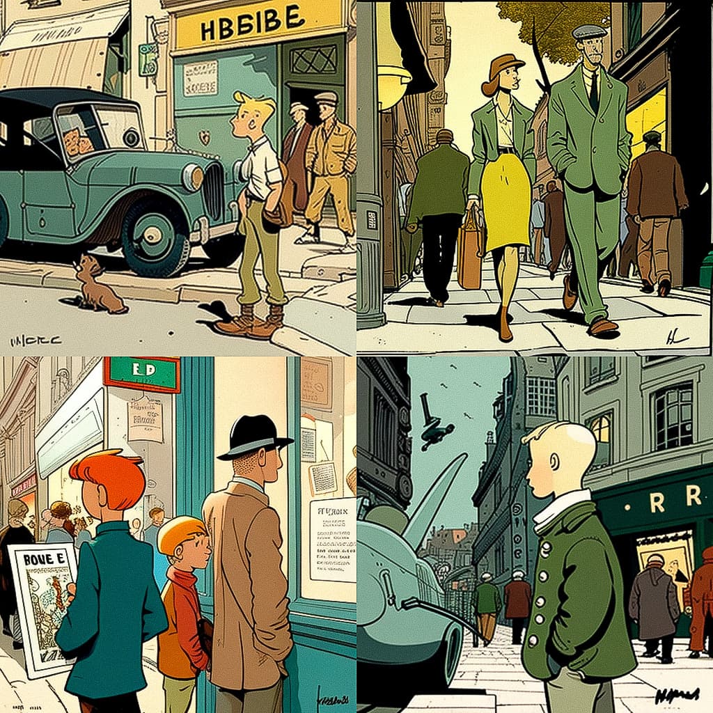 Herge midjourney style andrei kovalev s midlibrary 2 0