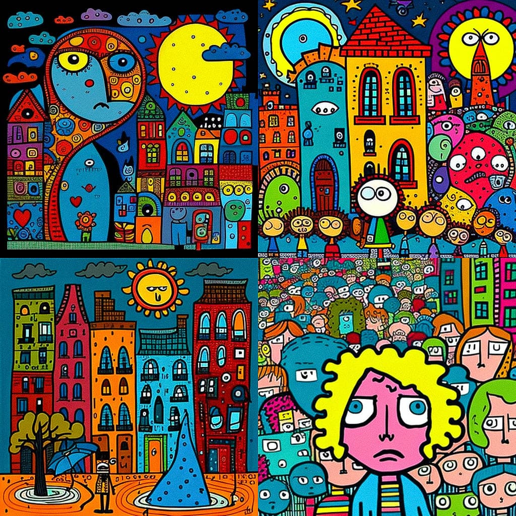James Rizzi Pattern James Rizzi Midjourney style | Andrei Kovalev's Midlibrary 2.0