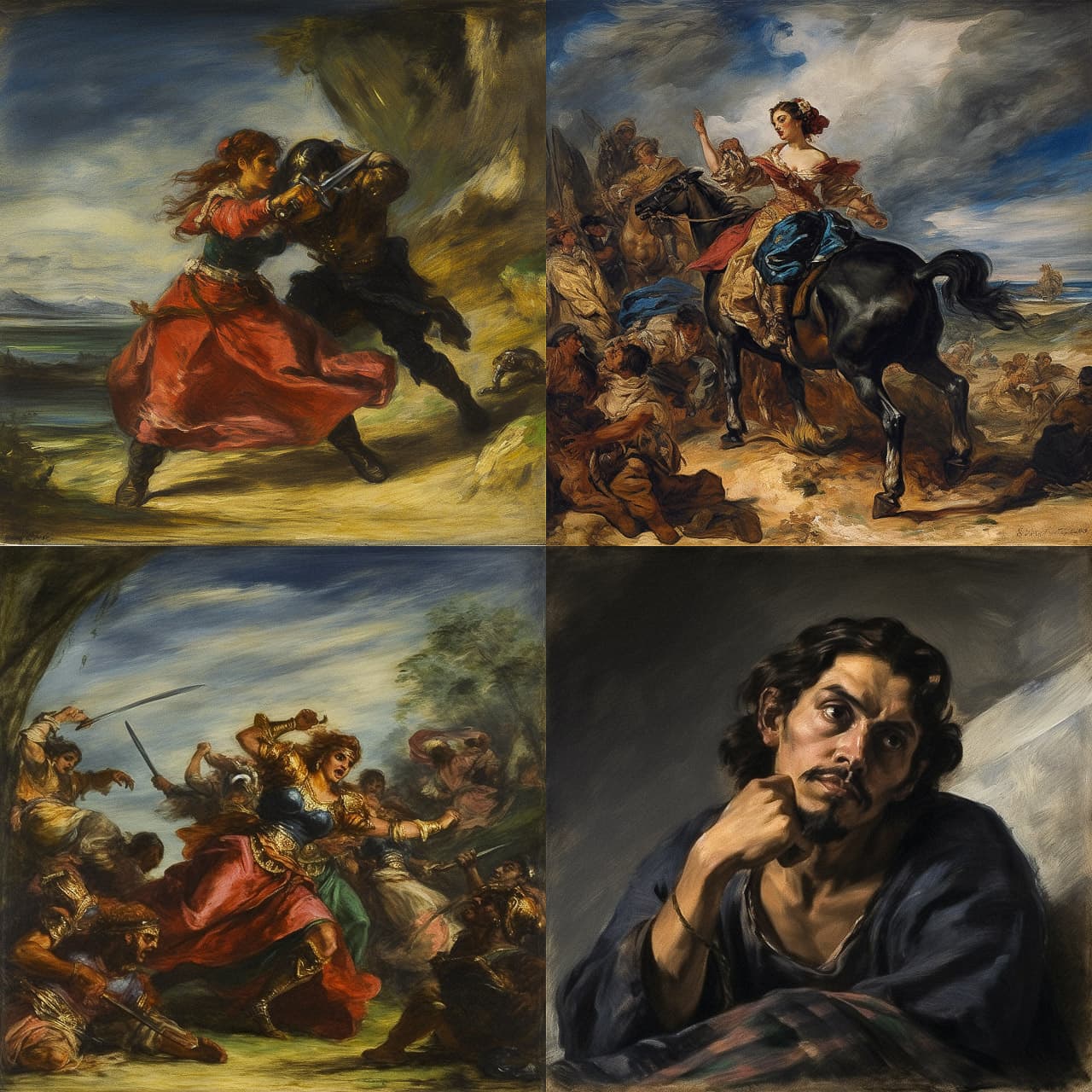 Eugene Delacroix Midjourney style Andrei Kovalev's Midlibrary 2.0