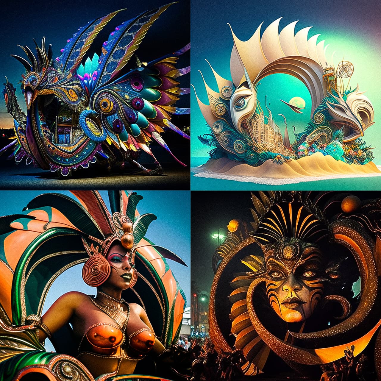 Rio Carnival float Midjourney style | Andrei Kovalev's Midlibrary 2.0