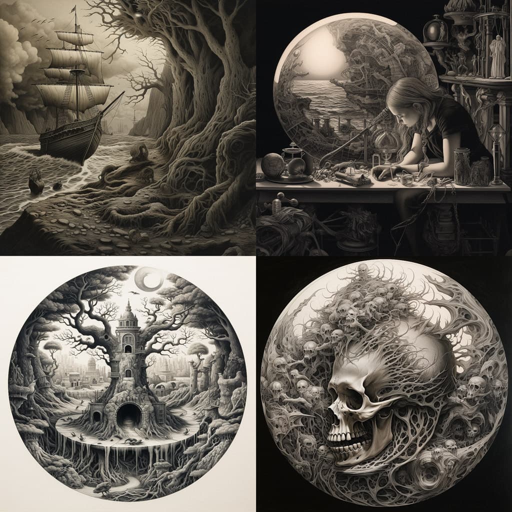 Jon McNaught Midjourney style Andrei Kovalev's Midlibrary