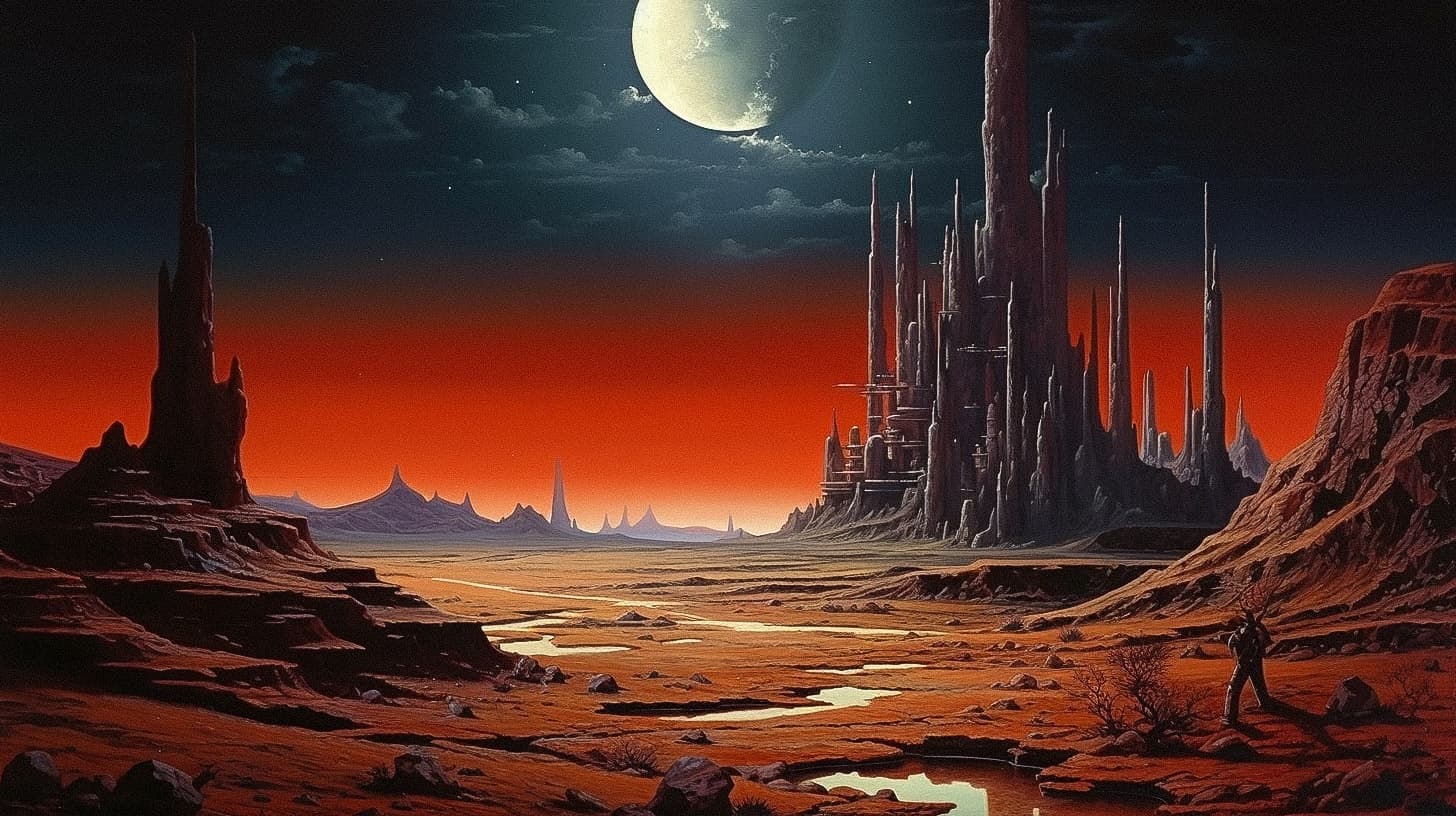 Chesley Bonestell Midjourney AI Style Tested! Midlibrary 2.0