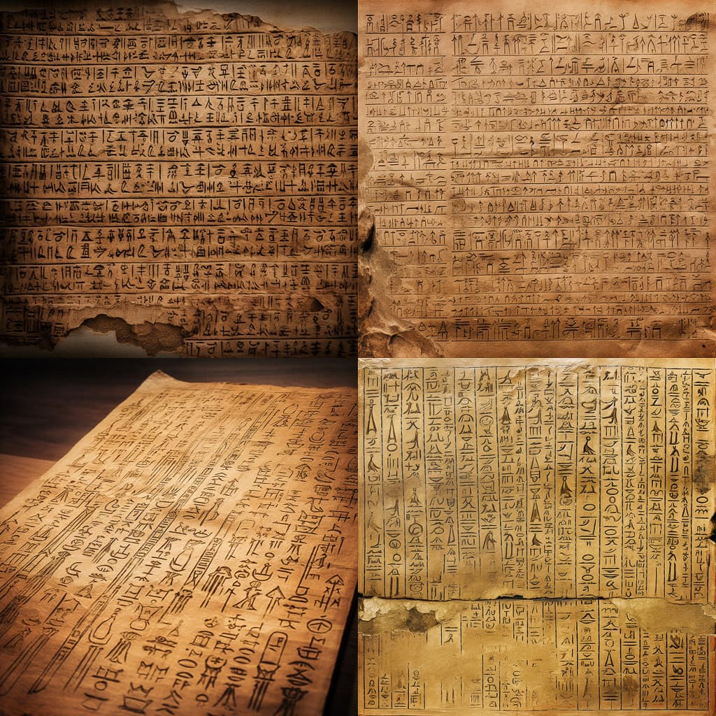 Hieratic script midjourney style andrei kovalev s midlibrary 2 0
