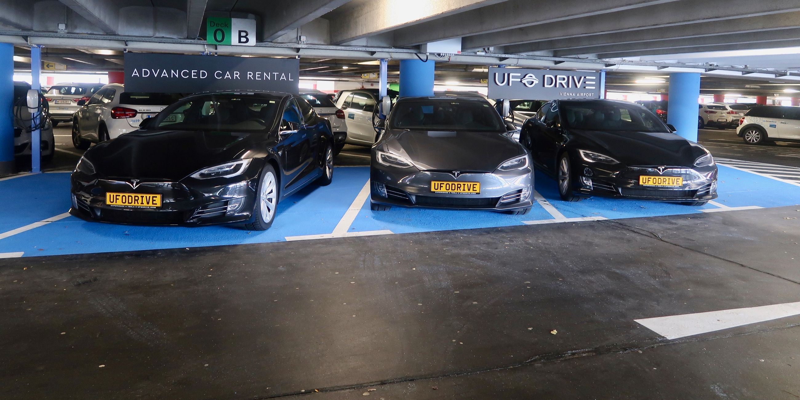 Electric Car Rental Vienna Airport VIE UFODRIVE Tesla