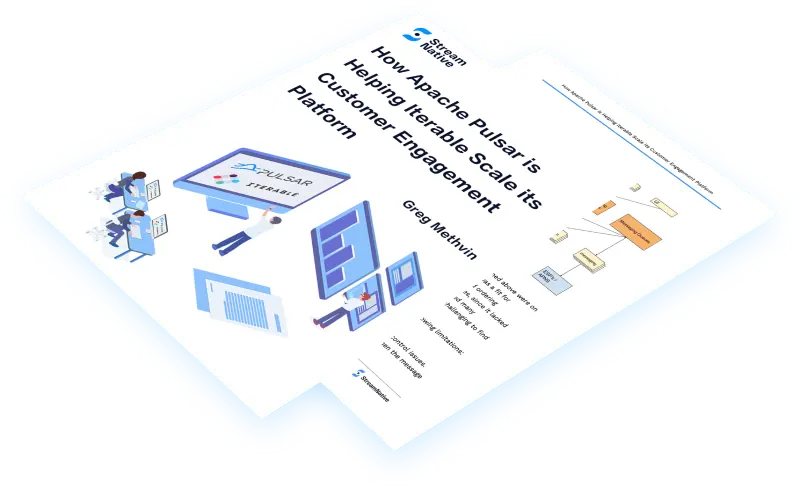 tow page of the white paper "How Apache Pulsar is Helping Iterable Scale its Customer Engagement Platform"