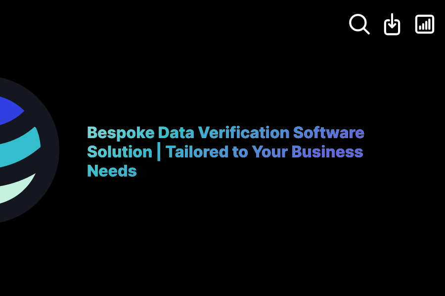Bespoke Data Verification Software Solution Tailored to Your Business