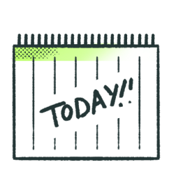 An illustration of calendar with today written on it.