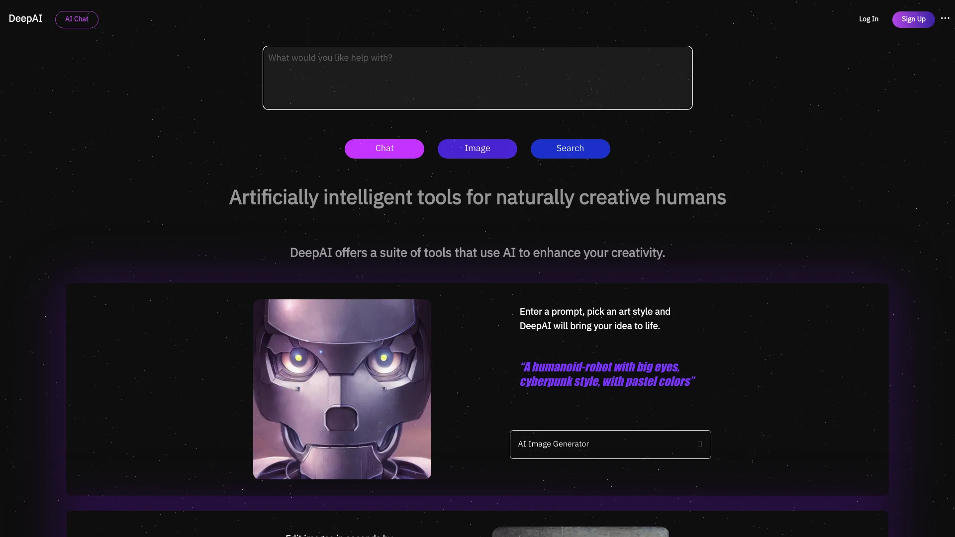 AI Creative Image Generator - DeepAI