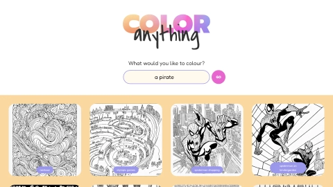Color Anything But AI Coloring Pages - Color Anything
