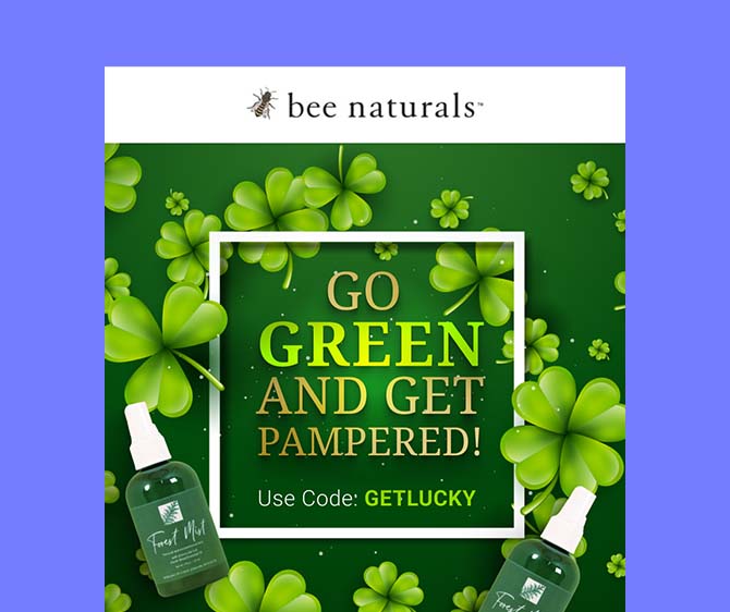 bee naturals email design