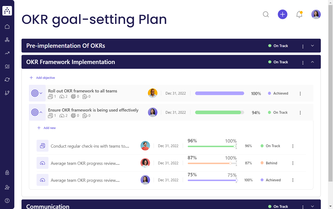 OKR Template OKR Template
