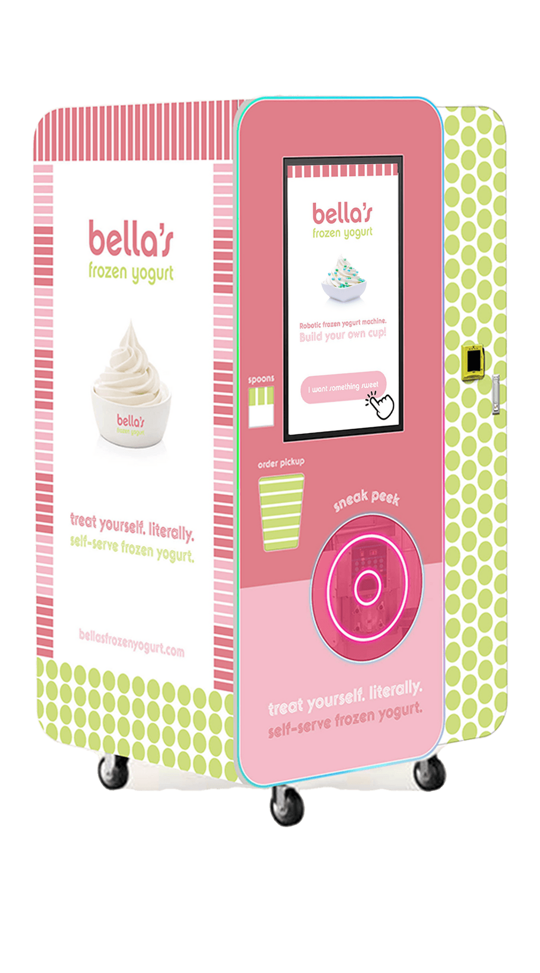 Bella's Automated robotic frozen yogurt machine