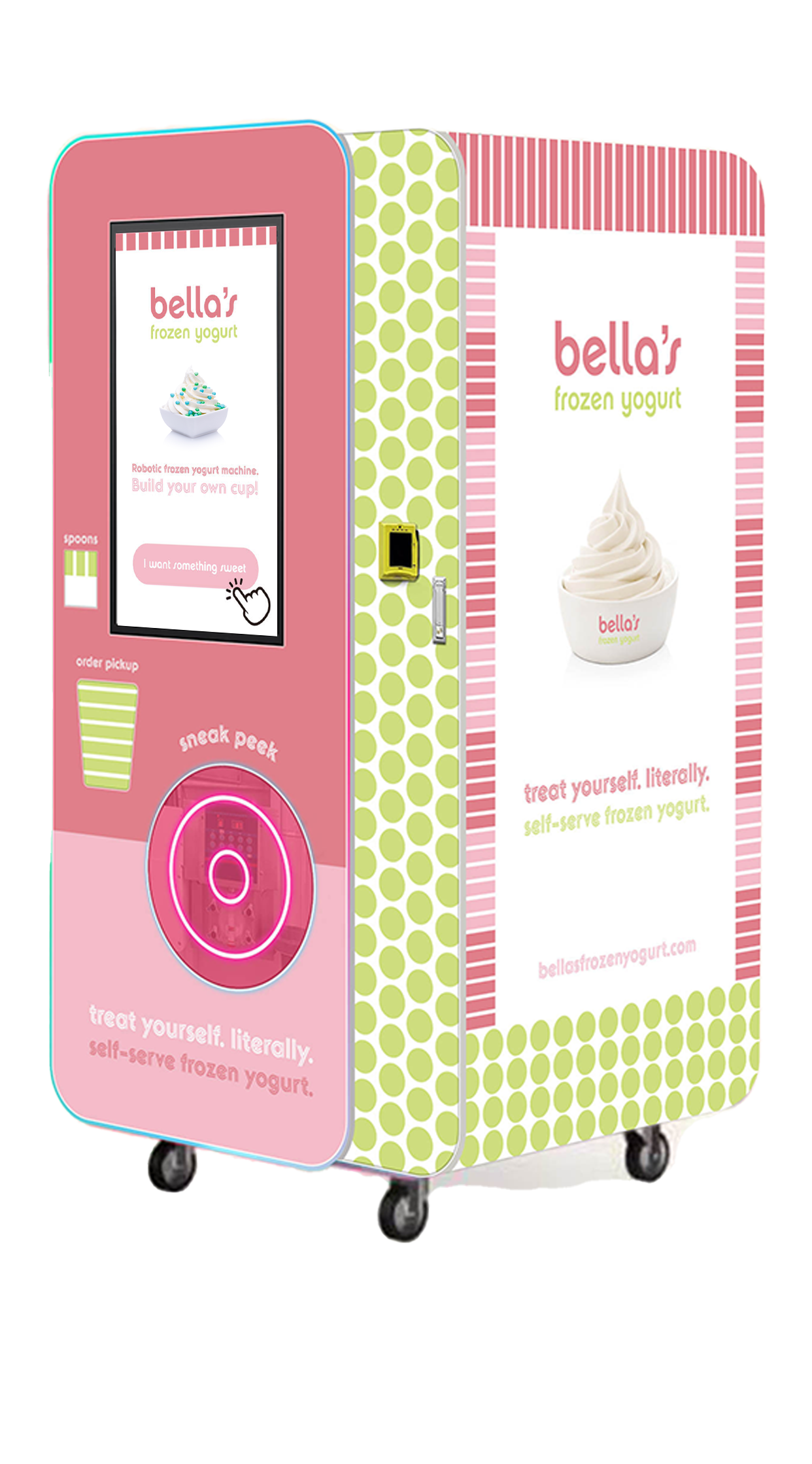 Bella's Automated robotic frozen yogurt machine