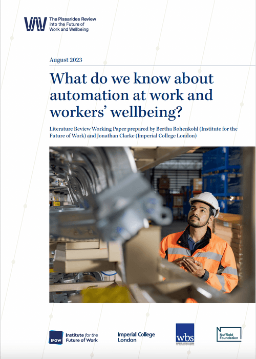 What do we know about automation at work and workers’ wellbeing ?