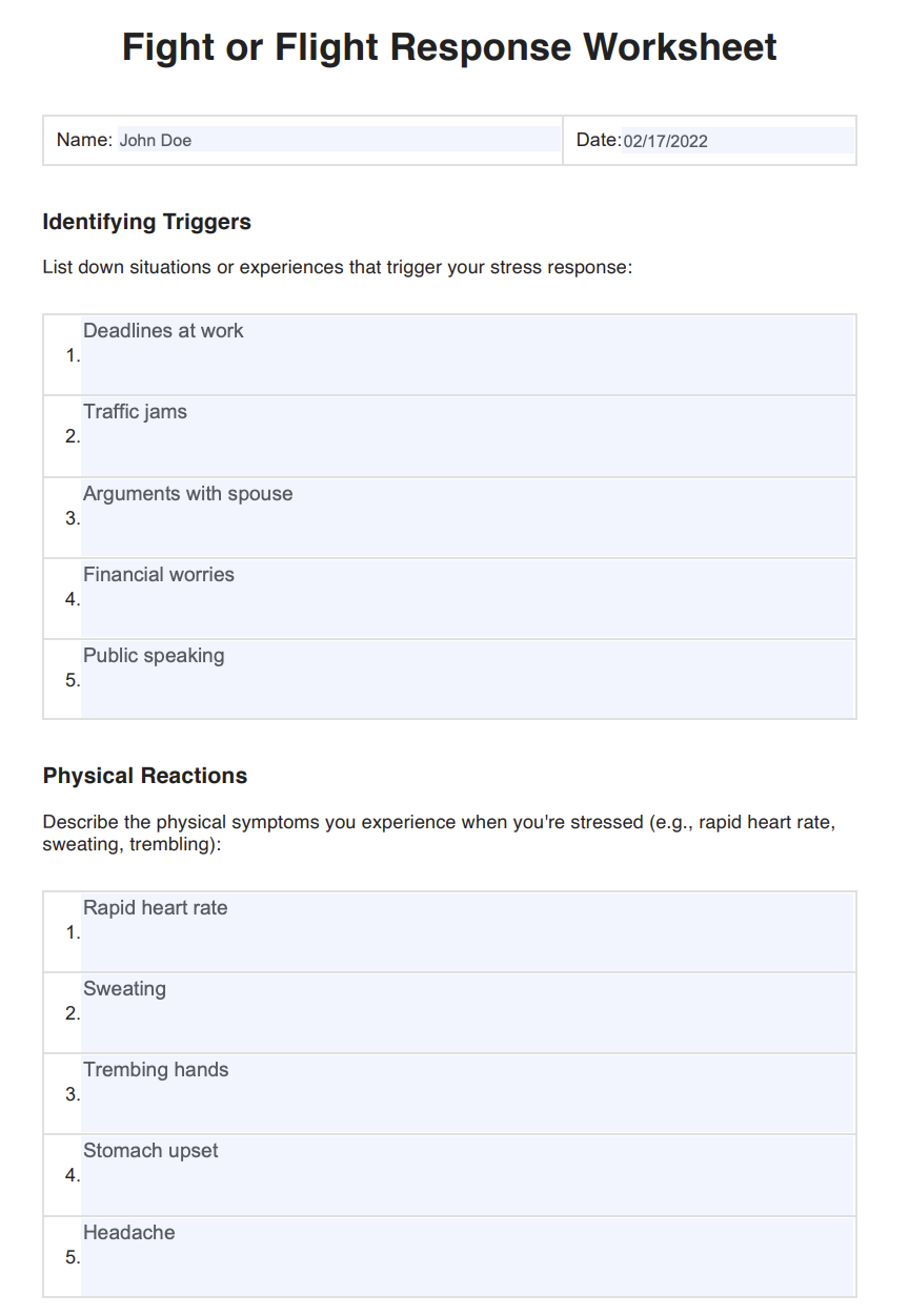 Fight Or Flight Response Worksheet & Example | Free PDF Download fight-or-flight-response-worksheet-example-free-pdf-download